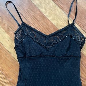 Betsey Johnson Swiss dot maxi m